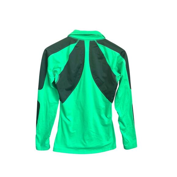 Nike Pro Half-Zip Long Sleeve Fitted Training Top Women’s Small Green Black - Picture 4 of 7